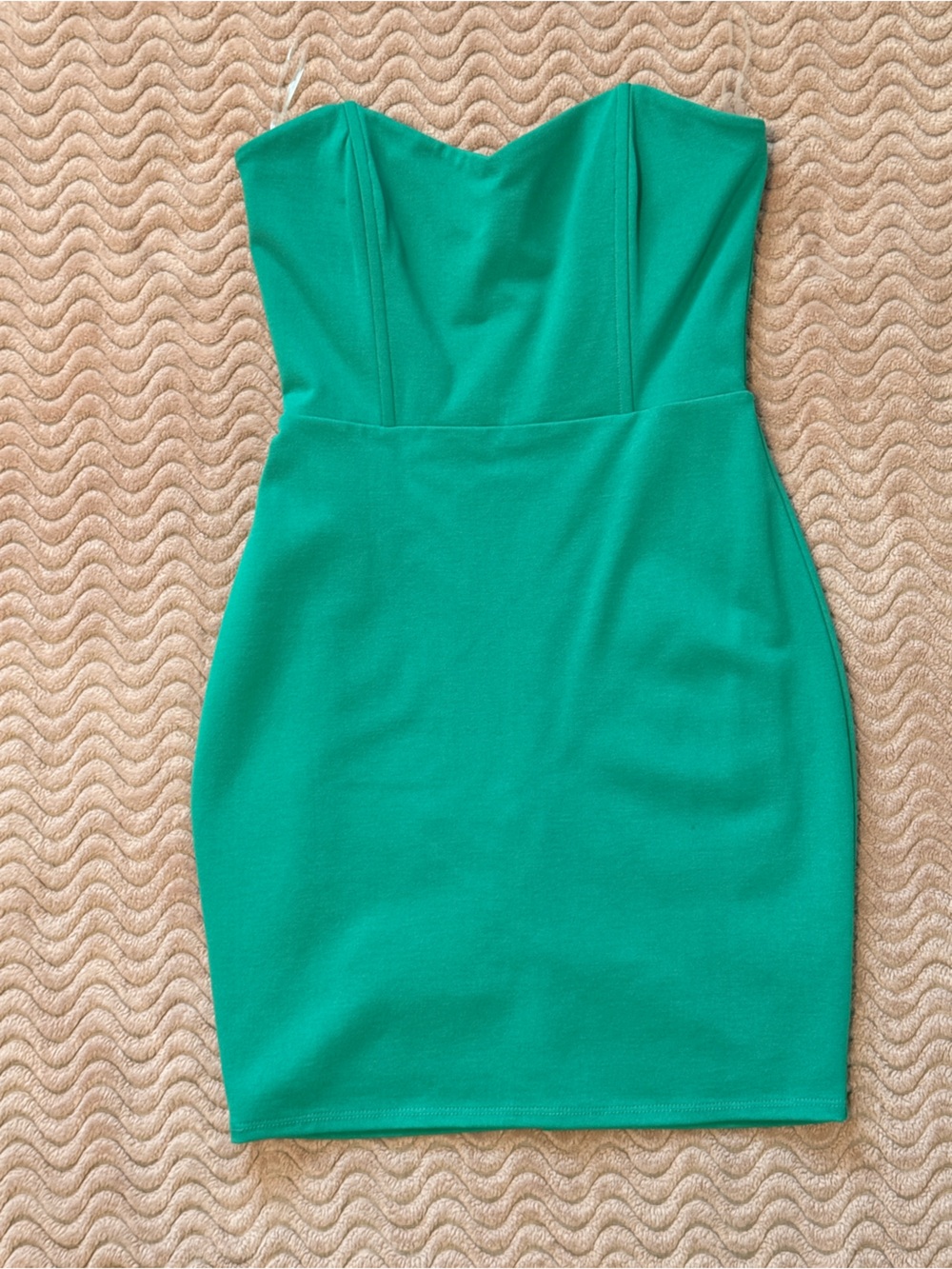 Strapless Emerald Pencil Skirt Dress - Women